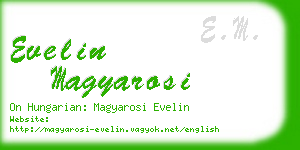 evelin magyarosi business card